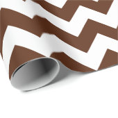 Braun- und Weißes Zickzack Schleifpapier Geschenkpapier (Rolleneckpunkt)