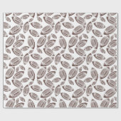 Braun- und Weißfußballmuster Geschenkpapier (Flach)