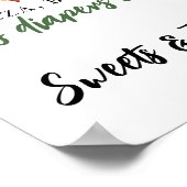 Braun und Windeln - Süßigkeiten und Leckereien Bab Poster (Ecke)