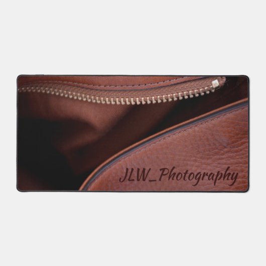 Braun, unzippte Imitate Leder individuell einstell Schreibtischunterlage (Vorderseite)