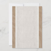 Braun Vintag Bow Linen Bridal Dusche Einladungen (Rückseite)