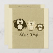 Braun-Vintag-Schüssel Kinderdusche Einladung (Vorne/Hinten)