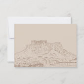 Braun Vintage antike Architektur Babydusche Einladung (Rückseite)