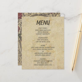 Braun Vintages klassisches Hochzeitsmenü