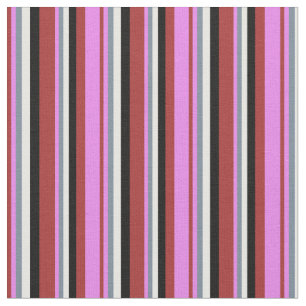 Braun, Violett, Schiefergrau, Weiß und Schwarz Stoff