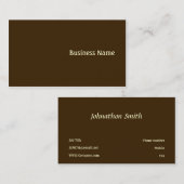 braun visitenkarte (Vorne/Hinten)