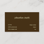 braun visitenkarte (Rückseite)