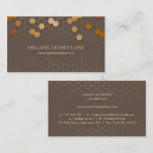 Braun-Wabenhexagon Visitenkarte (Vorne/Hinten)