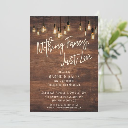 Braun Wall Edison leuchtet nichts Extravagant nur  Einladung (Stehend Vorderseite)