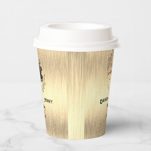 Braun Wedding Pappbecher (Rechts)