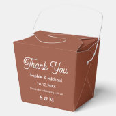 Braun Wedding Terracotta Bride Groom Geschenkschachtel (Vorderseite)
