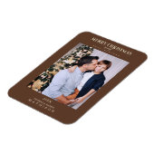 Braun Weihnachten Moderne Moderne Anspruchsvolle F Magnet (Linke Seite)