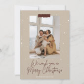 Braun Weihnachtsfamilie Grußkarte Einladung (Vorderseite)