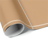 Braun & Weiß Elegantes neutrales Gitter Geschenkpapier (Rolleneckpunkt)