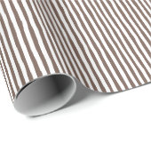 Braun-weiß gestreift unregelmäßig geschenkpapier (Rolleneckpunkt)