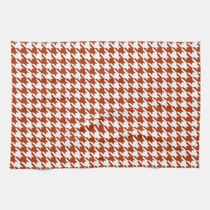 Braun-weiß kariert im Houndstooth-Muster Geschirrtuch