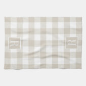 Braun-weiß kariertes individuelles Geschenk mit An Geschirrtuch (Horizontal)