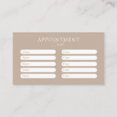 Braun & Weiß, Minimal, elegant, Salon Terminkarte (Rückseite)