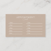 Braun & Weiß, Minimal Elegant, Salon Terminkarte (Rückseite)