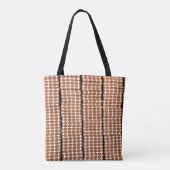 Braun-weiß Retro Tasche (Rückseite)