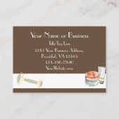 Braun, Weiß und Minzgrün Wellness-Center oder Salo Visitenkarte (Rückseite)