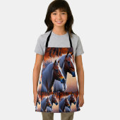 Braun-Weiße Brumbauchpferde, Kinder Vollwertige Sc Schürze (Insitu)