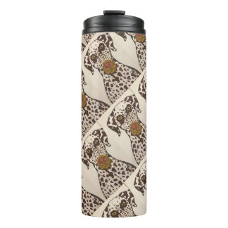 braun-weiße Dalmatiner-Thermal-Tumbler Thermosbecher