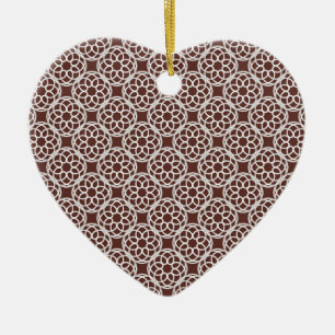 Braun Weiße Geometrische Nahtlose Muster Keramik Ornament