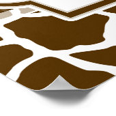 Braun, Weiße Giraffe Tierdrucken Kinderdusche Poster (Ecke)