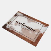 Braun-weiße Kuhstall-Begrüßungstyp Fußmatte (Schrägansicht)