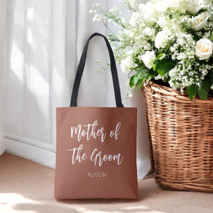 Braun-weiße Mutter des Bräutigams Terrakotta Tasche
