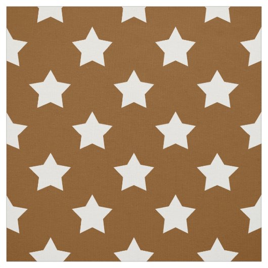 Braun-weiße Sterne Muster dekorative Textil Stoff (Muster)