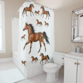 Braun-weißer Duschvorhang (Beispiel)