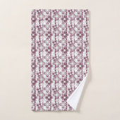 braun-weißes Blumenmuster Badhandtuch Set (Handtuch)