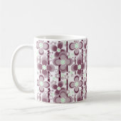 braun-weißes Blumenmuster Kaffeetasse (Links)