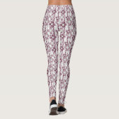 braun-weißes Blumenmuster Leggings (Rückseite)