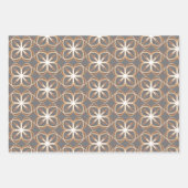 Braun weißes Design - individueller Hintergrund Geschenkpapier Set (Vorderseite 3)