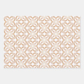 Braun weißes Design - individueller Hintergrund Geschenkpapier Set (Vorderseite 2)