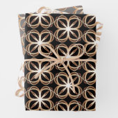 Braun weißes Design - individueller Hintergrund Geschenkpapier Set (Beispiel)