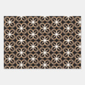 Braun weißes Design - individueller Hintergrund Geschenkpapier Set (Vorderseite)