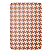 Braun-weißes Houndstooth-Karodesign Badematte (Vorderseite Vertikal)