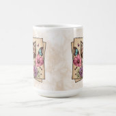 Braun-weißes Kätzchen Kaffeetasse (Mittel)