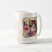 Braun-weißes Kätzchen Kaffeetasse (VorderseiteRechts)