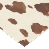 Braun-weißes Kuhledermuster Tischdecke (Schrägansicht)