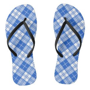 Braun-weißes Tartan-Muster yxm0uat9 Badesandalen