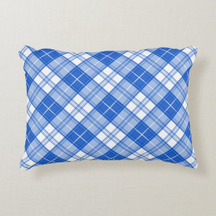 Braun-weißes Tartan-Muster yxm0uat9 Dekokissen