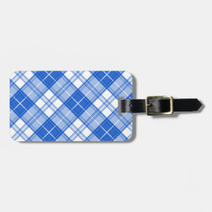 Braun-weißes Tartan-Muster yxm0uat9 Gepäckanhänger
