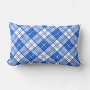 Braun-weißes Tartan-Muster yxm0uat9 Lendenkissen