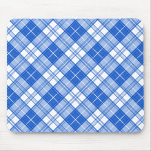 Braun-weißes Tartan-Muster yxm0uat9 Mousepad