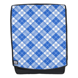 Braun-weißes Tartan-Muster yxm0uat9 Rucksack